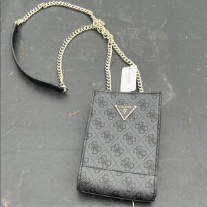 GUESS Black and Gray Chain Crossbody